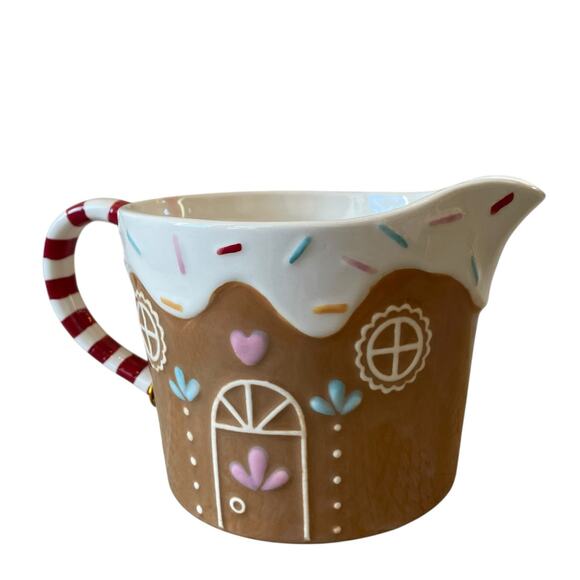 The Bake Shop Christmas Gingerbread House Measuring Jug 4 Cup Holiday New - Picture 4 of 15
